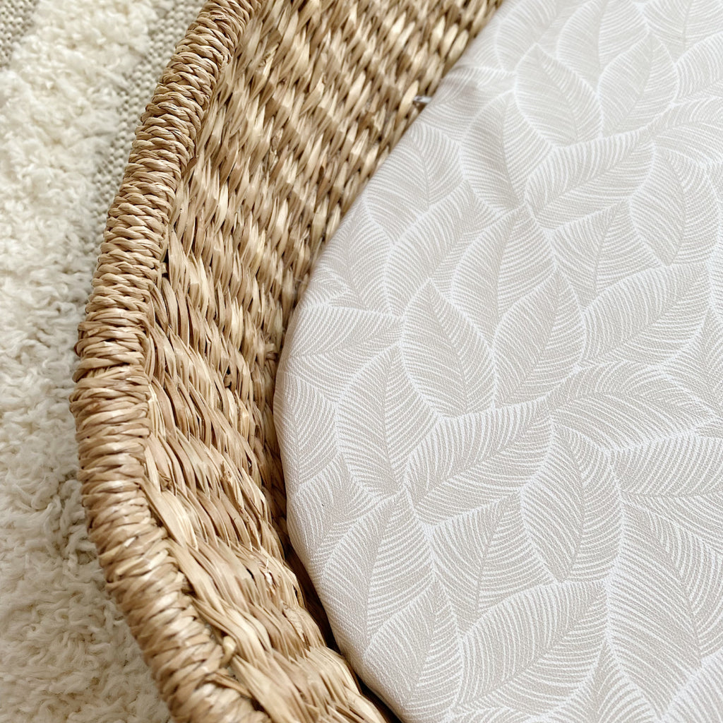 Basket Changing Mat - Gold Leaf Print | Bobbin and Bumble.