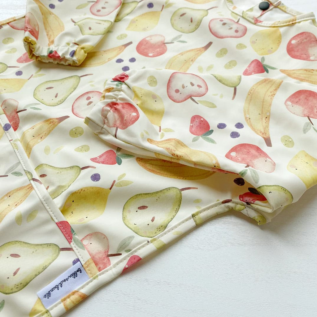 Long Sleeved Baby Bib - Fruit Squash | Bobbin and Bumble.