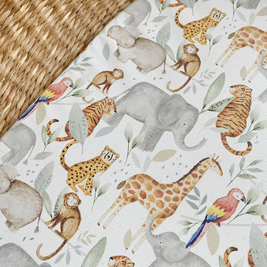 Basket Liner Mat - Jungle Animals Print | Bobbin and Bumble.