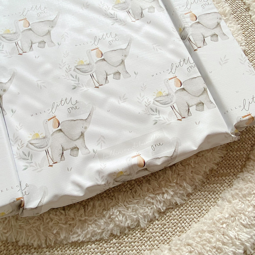 Deluxe Baby Changing Mat - Hello Baby Unisex Print | Bobbin and Bumble.