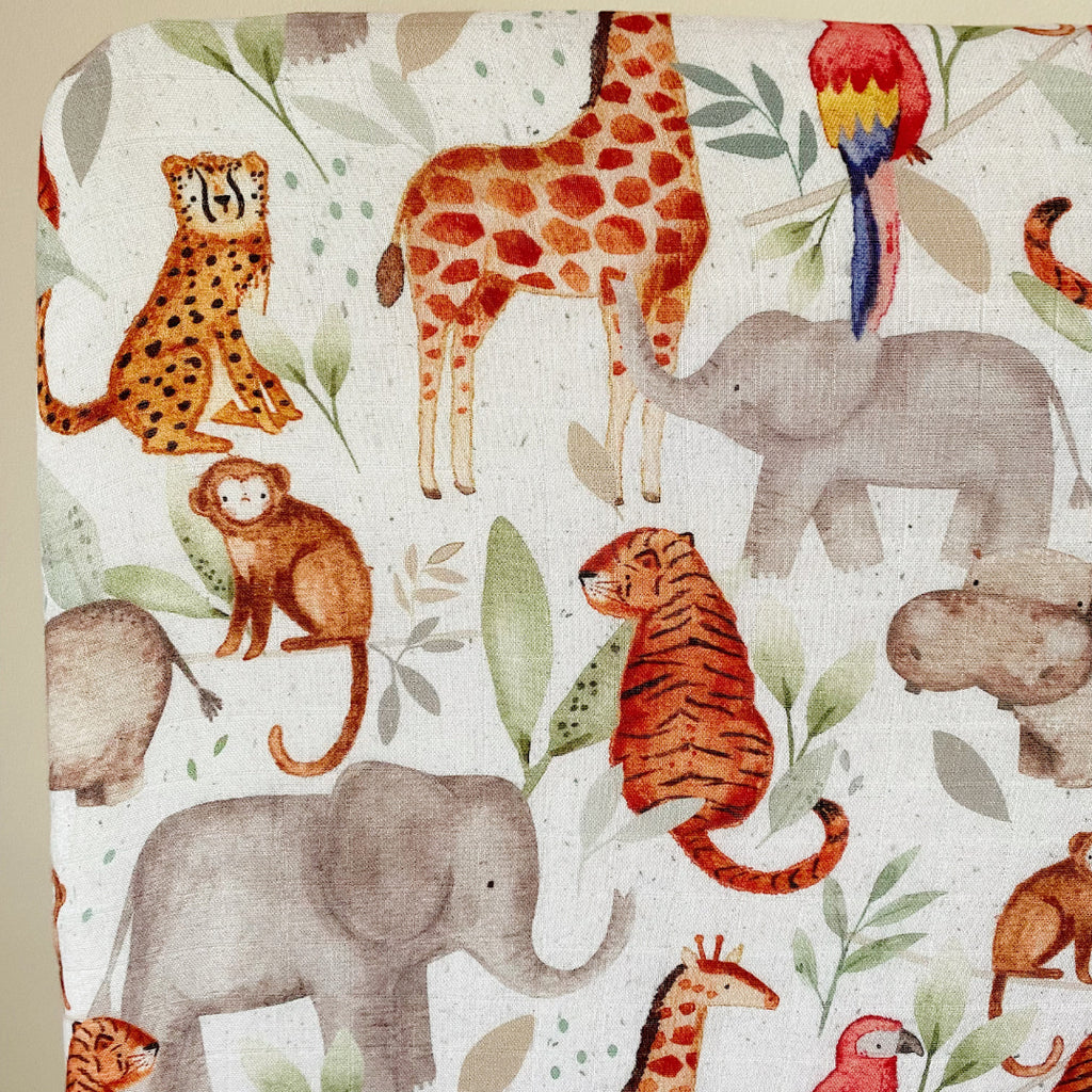 Baby Cot-Bed Sheet - Jungle Animals | Bobbin and Bumble.