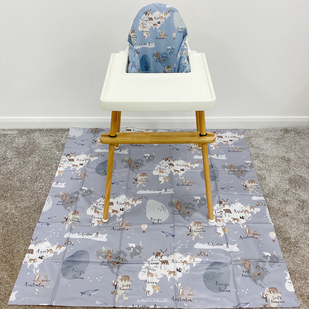 Splash Mat One World Print Bobbin and Bumble UK Bobbin and Bumble