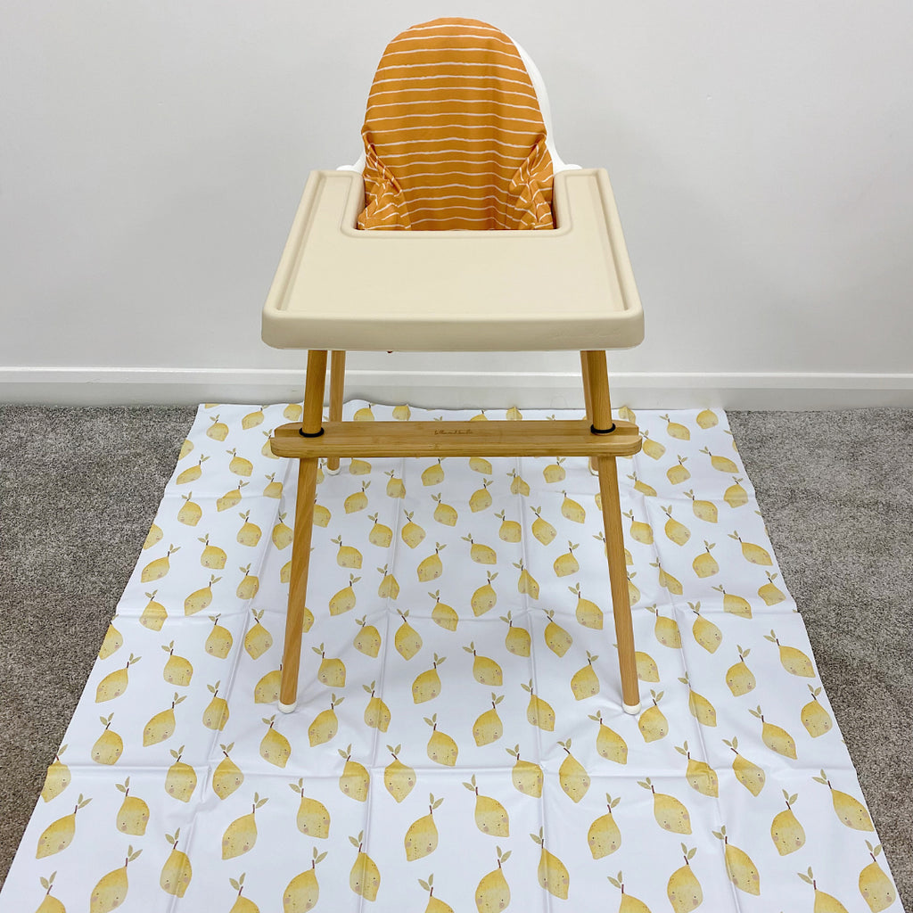IKEA Highchair Cushion Cover - Mustard Stripes | Bobbin and Bumble.