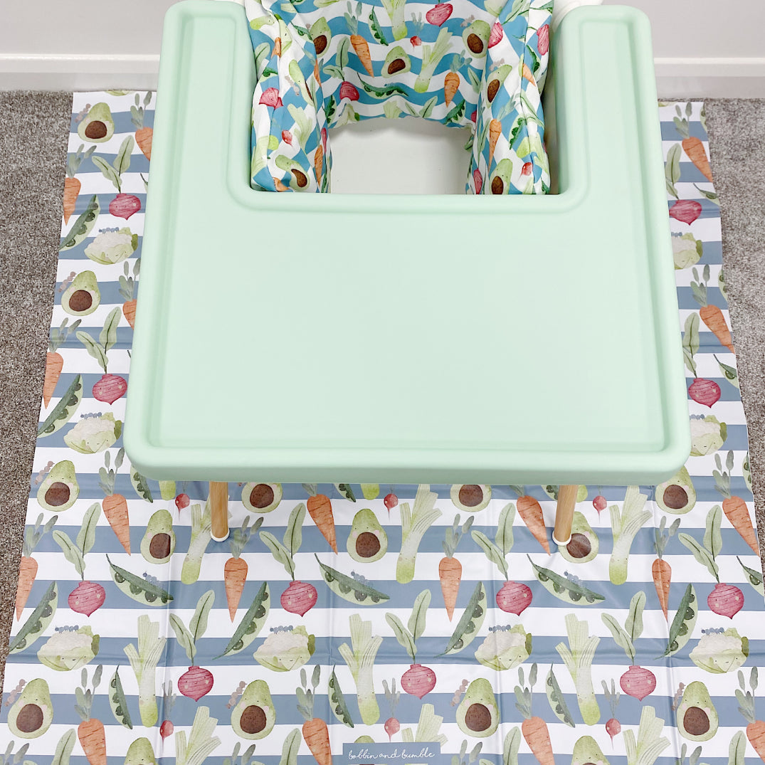 Splash mat - Vegetable Garden Print | Bobbin and Bumble.