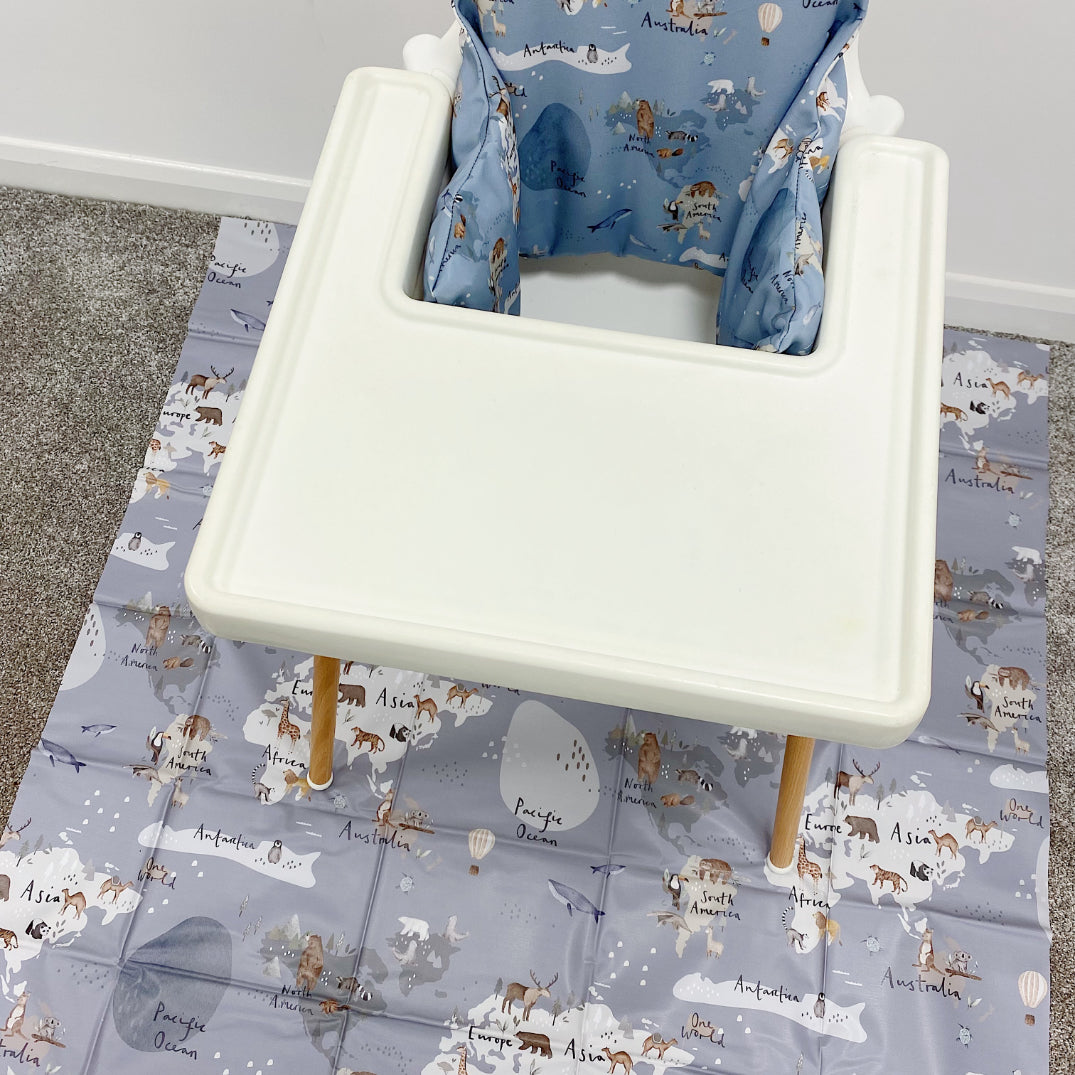 Baby splash mat under high chair hotsell