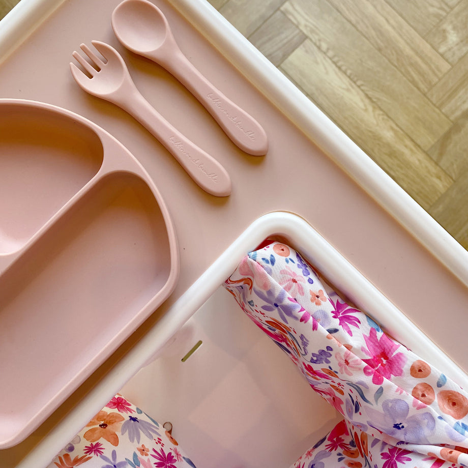 Pink ikea on sale high chair