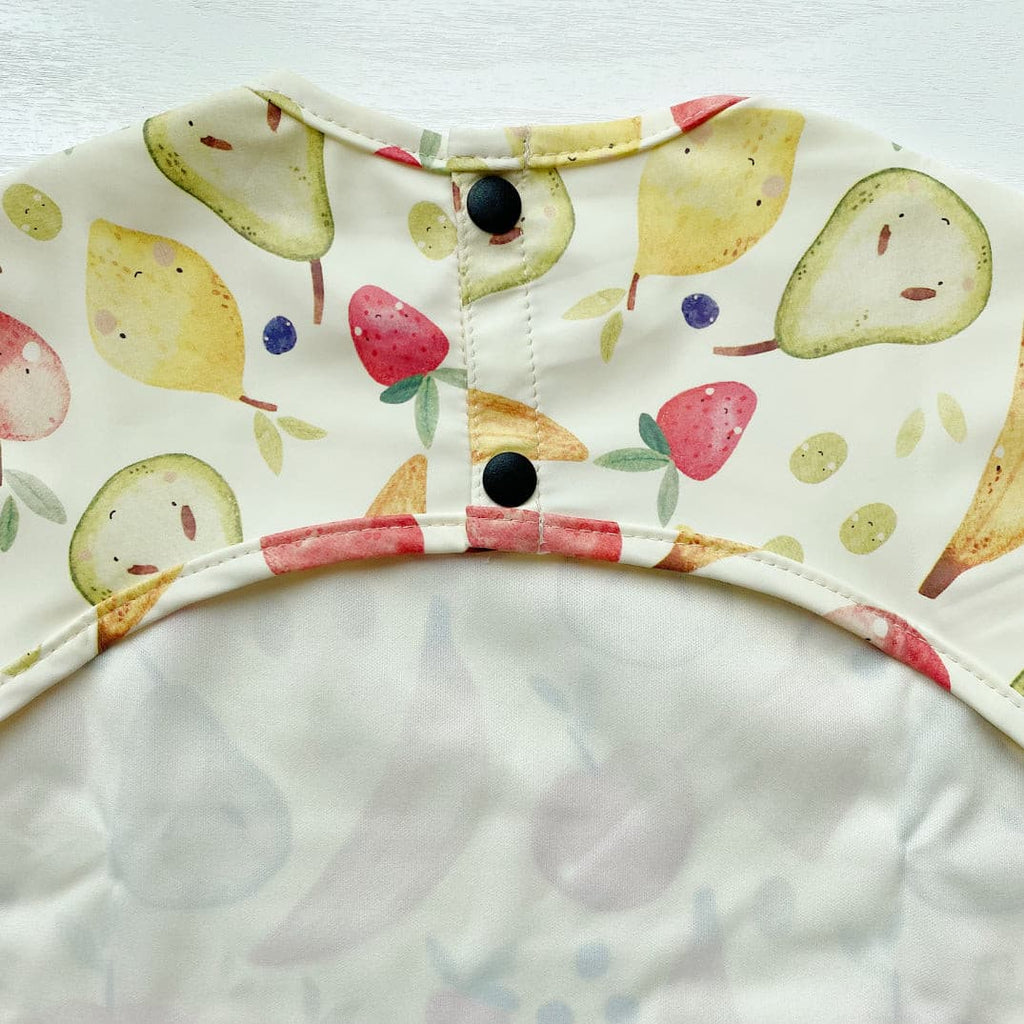 Long Sleeved Baby Bib - Fruit Squash | Bobbin and Bumble.