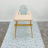 Splash mat - Mint Daisy Print | Bobbin and Bumble.