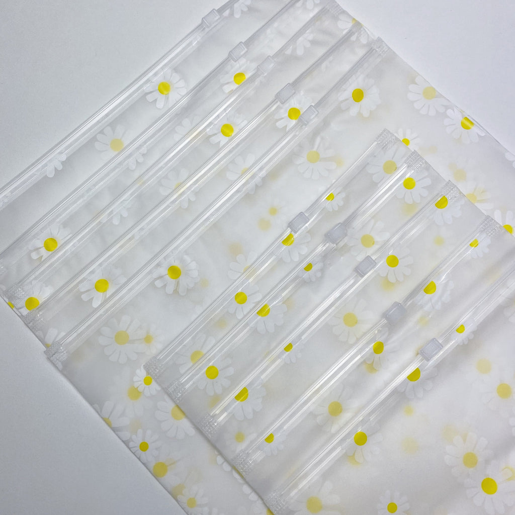 Daisy Print Zip Lock Hospital Organiser Bags | Bobbin and Bumble.