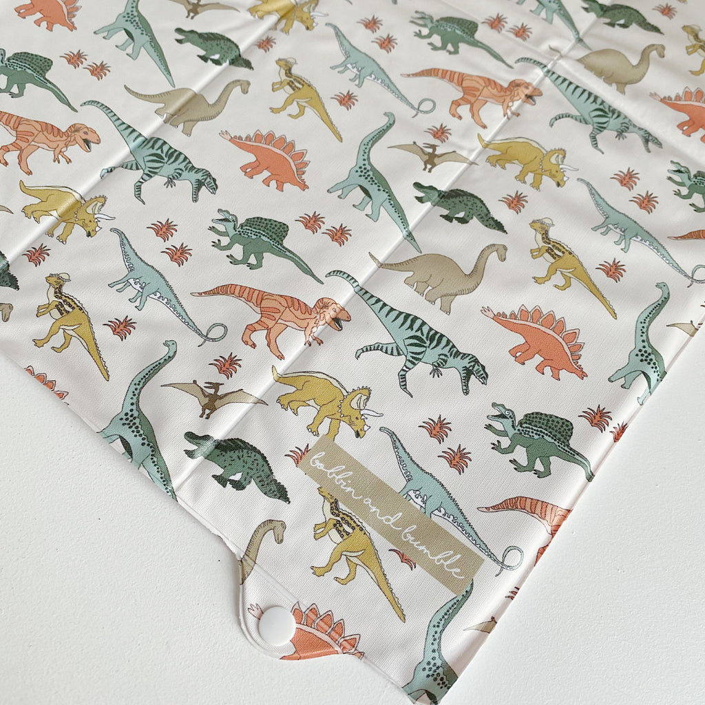 Folding Baby Changing Mat - Dinosaur Print | Bobbin and Bumble.