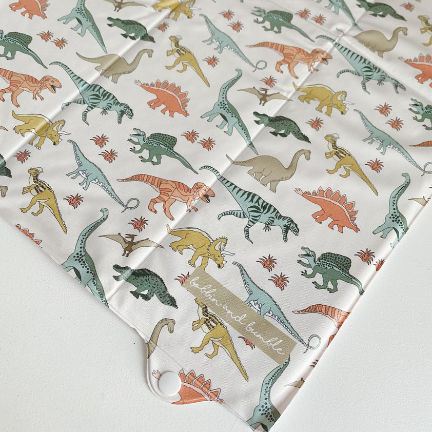 Folding Baby Changing Mat Dinosaur Print Bobbin and Bumble UK
