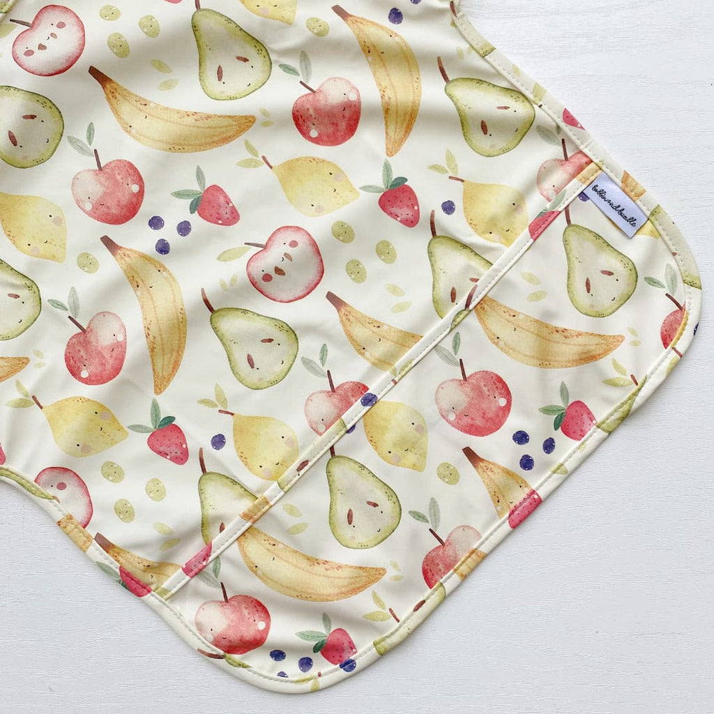 Long Sleeved Baby Bib - Fruit Squash | Bobbin and Bumble.