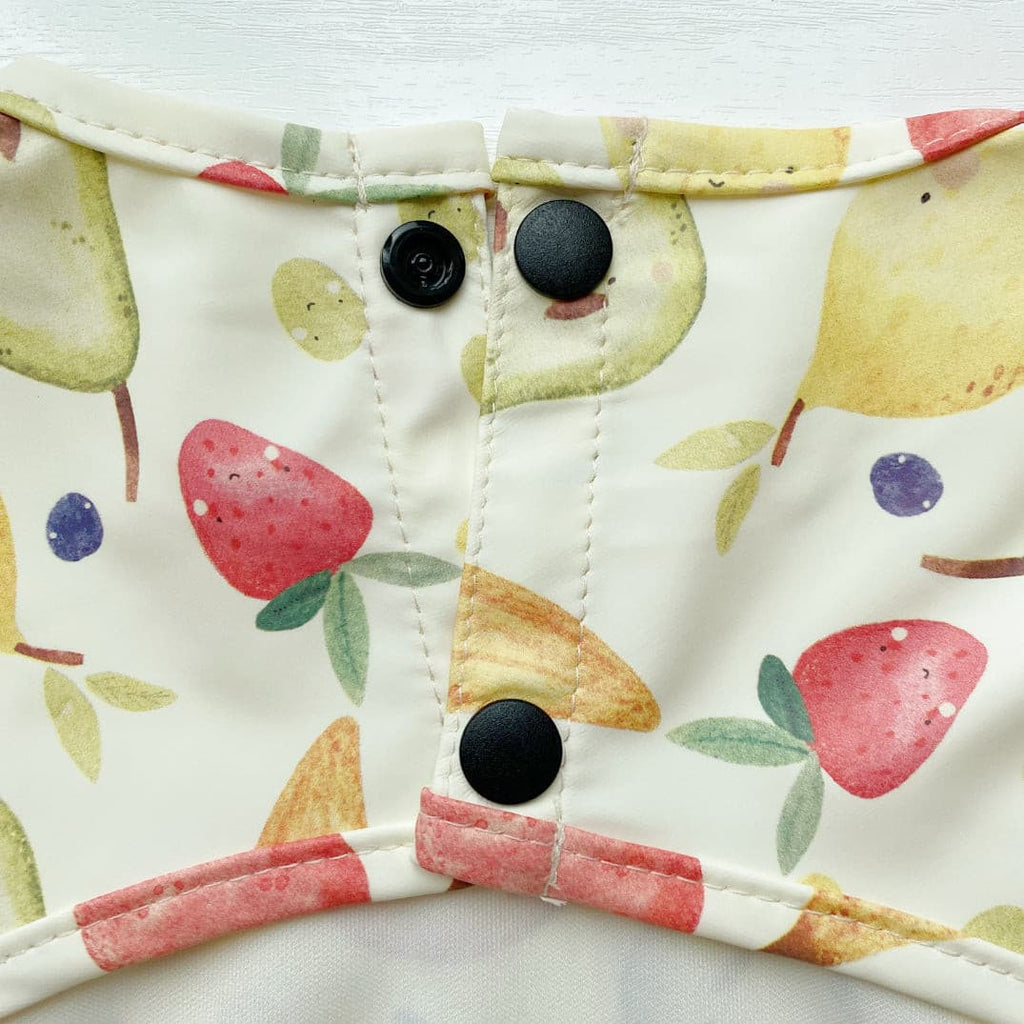 Long Sleeved Baby Bib - Fruit Squash | Bobbin and Bumble.