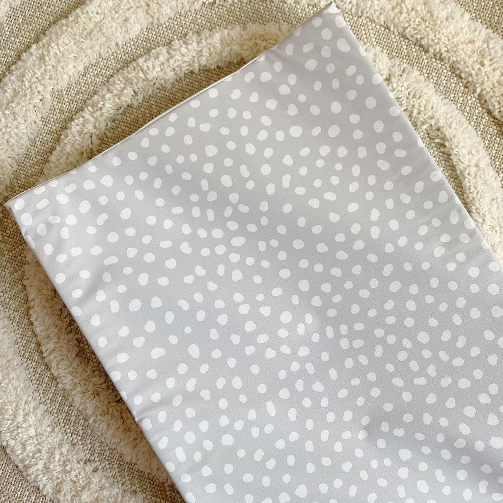 Anti-Roll Wedge Changing Mat - Grey Spots | Bobbin and Bumble.
