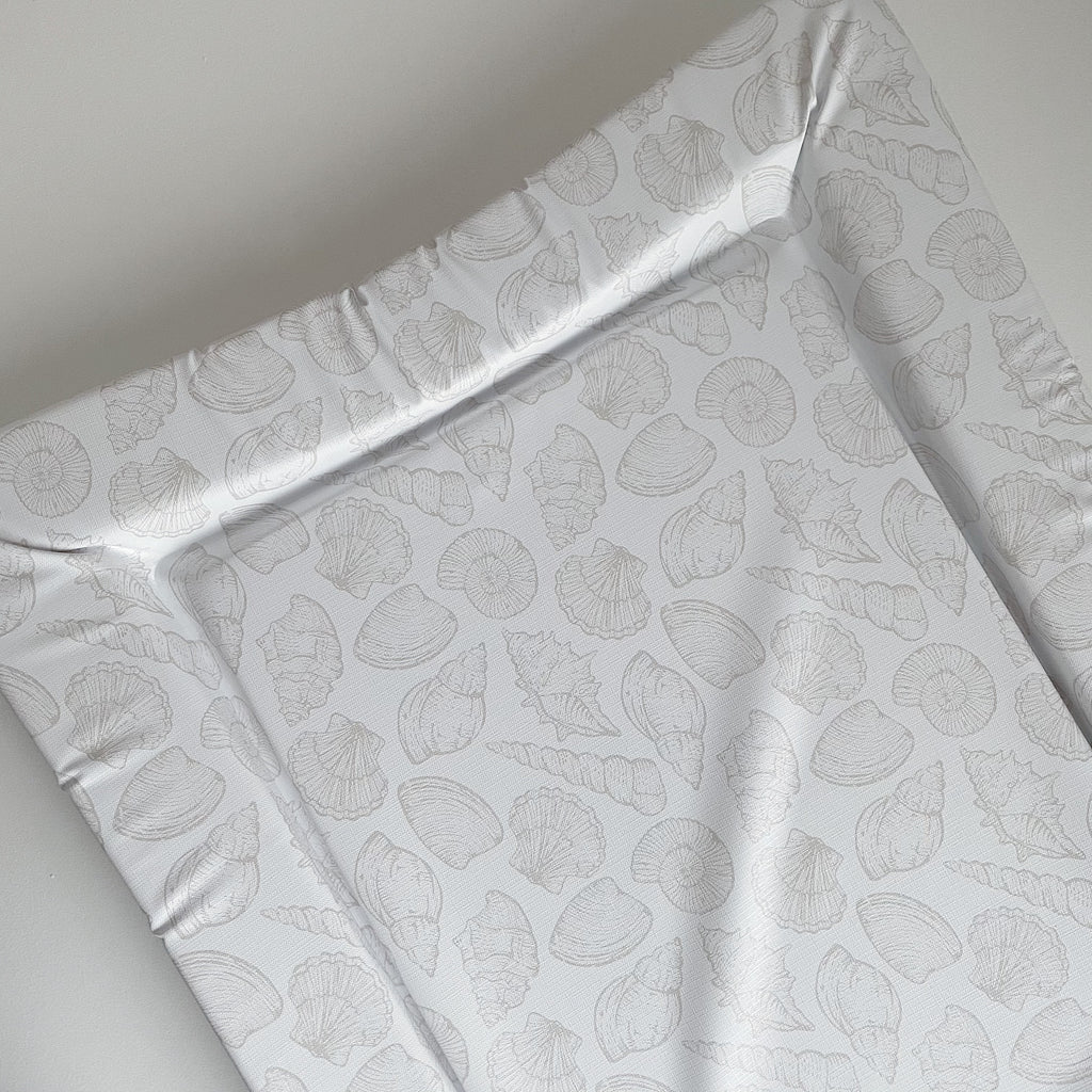 Deluxe Baby Changing Mat - Seashell Print | Bobbin and Bumble.