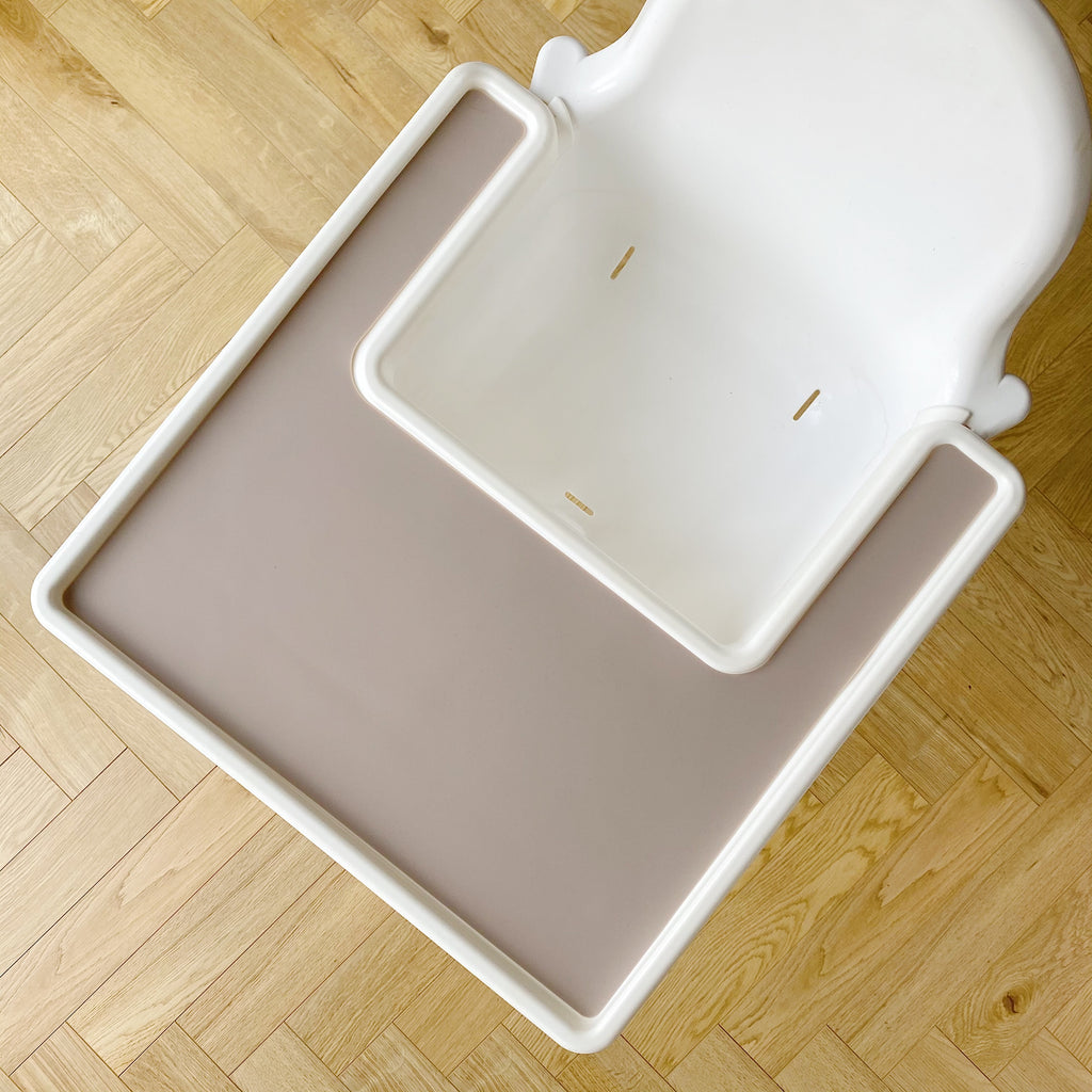 IKEA Antilop High chair Silicone Tray Placemat Insert - Mushroom Taupe | Bobbin and Bumble.