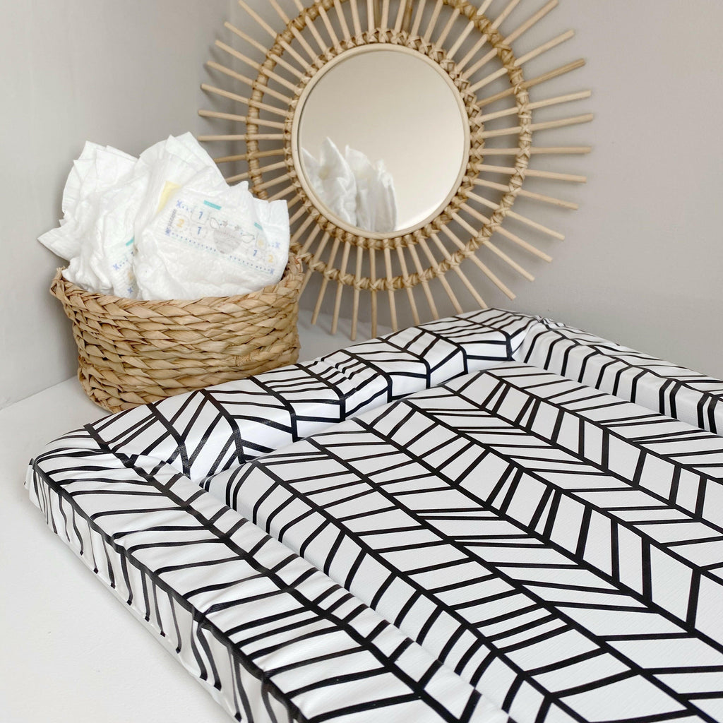 Deluxe Baby Changing Mat - Chevron Print | Bobbin and Bumble.