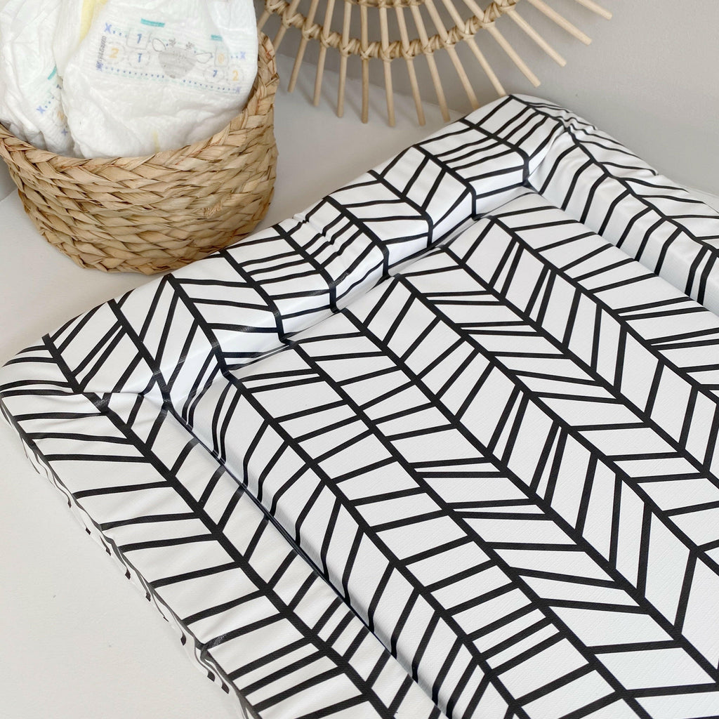 Deluxe Baby Changing Mat - Chevron Print | Bobbin and Bumble.