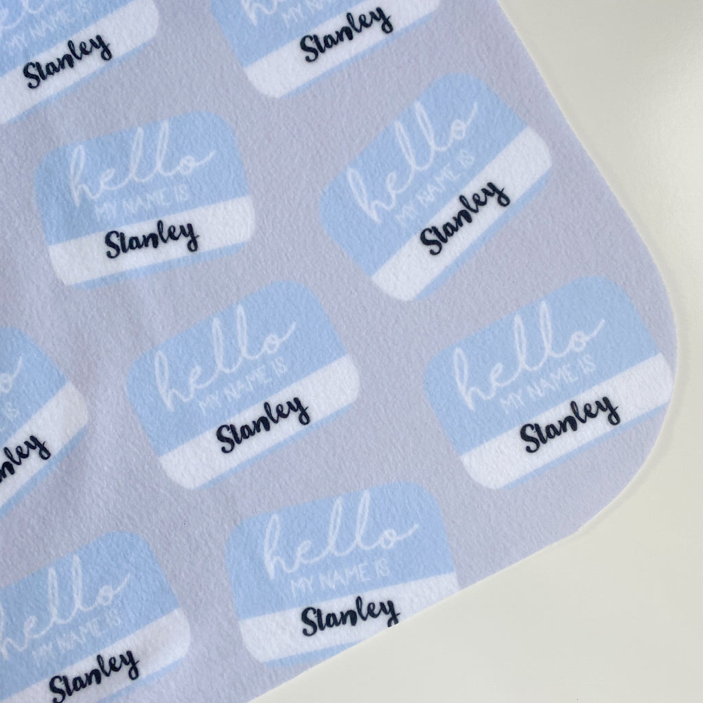 Personalised baby  - et "Hello My Name Is..." - Baby Blue | Bobbin and Bumble.