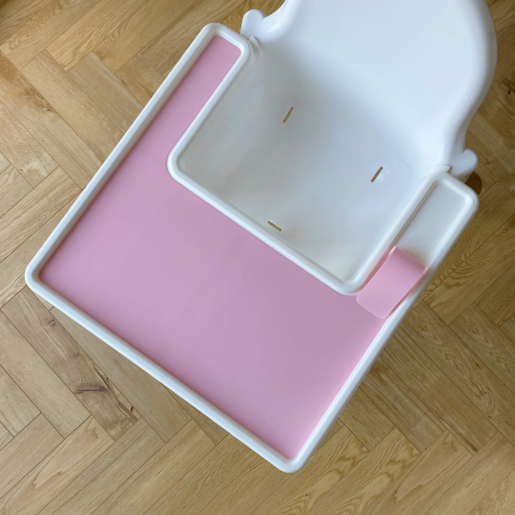 IKEA Antilop High chair Silicone Tray Placemat Insert - Marshmallow Pink | Bobbin and Bumble.