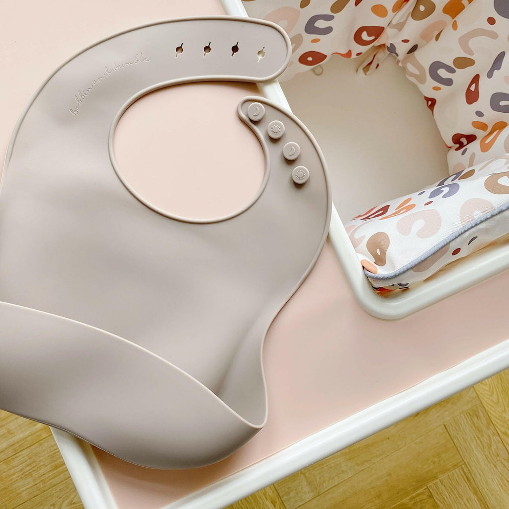 Taupe Silicone Suction Weaning Set | Bobbin and Bumble.