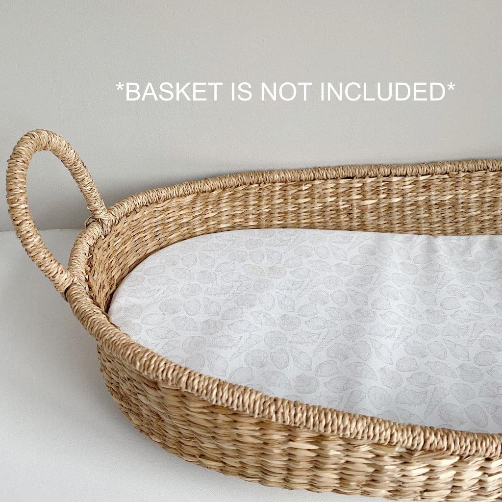Basket Changing Mat - Natural Seashell Print | Bobbin and Bumble.