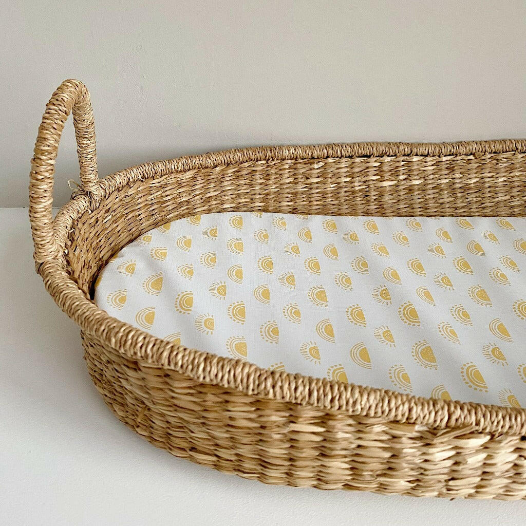 Basket Changing Mat - Sunshine Print | Bobbin and Bumble.