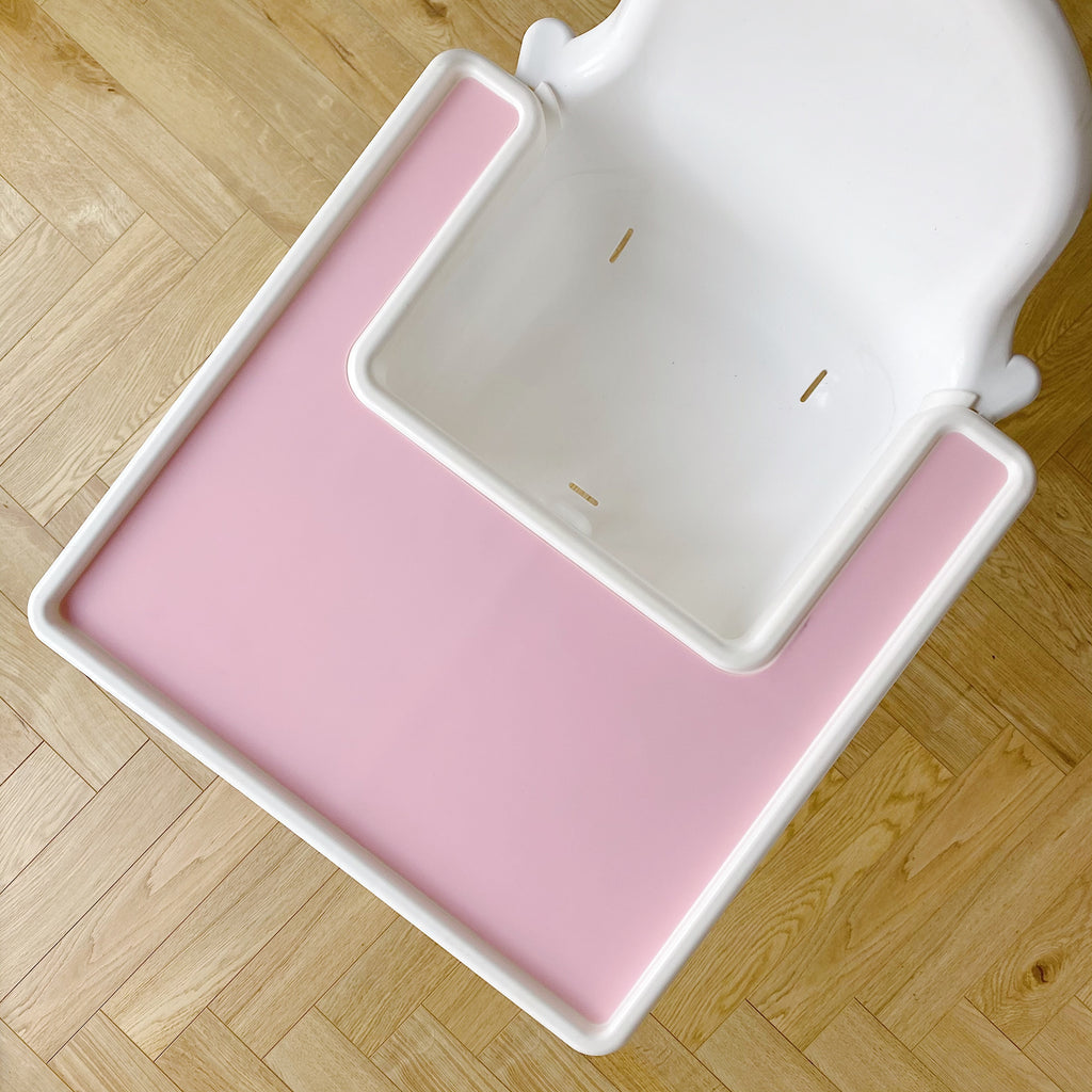 IKEA Antilop High chair Silicone Tray Placemat Insert - Marshmallow Pink | Bobbin and Bumble.