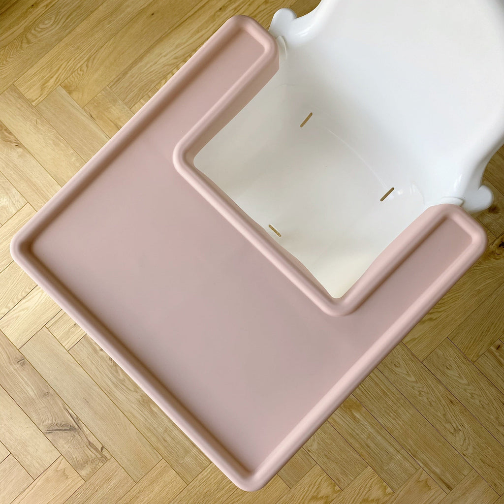 IKEA High chair Silicone Full Wrap Tray Placemat Insert - Light Pink | Bobbin and Bumble.