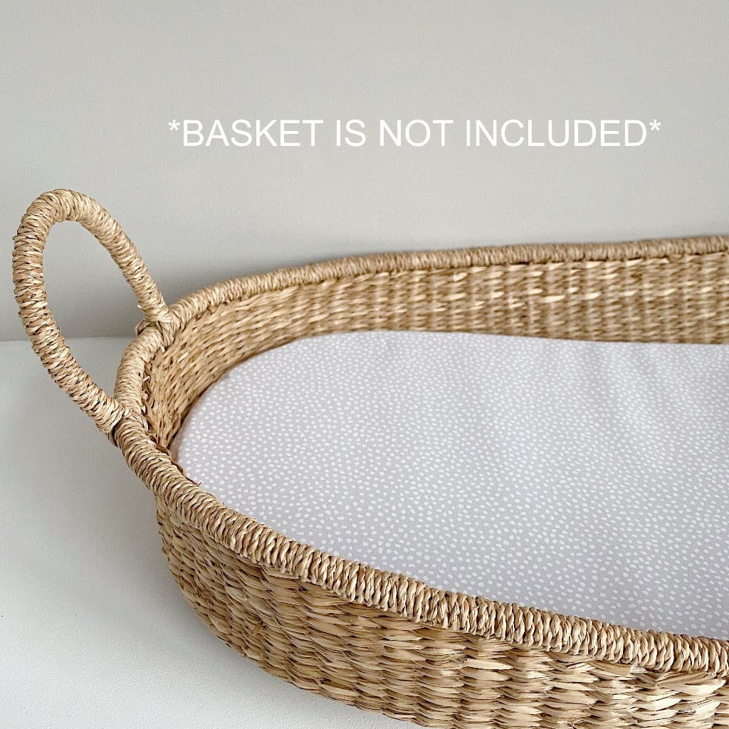 Padded Changing Basket Liner - Grey Spots Print | Bobbin and Bumble.