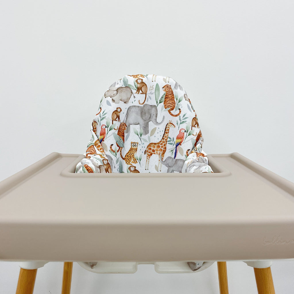 IKEA High Chair waterproof Cover - Jungle Animals Print | Bobbin and Bumble.