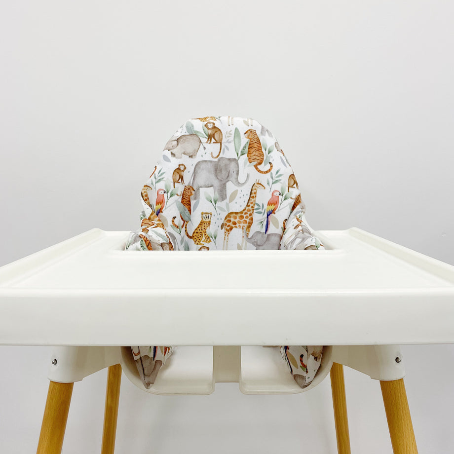 IKEA High Chair waterproof Cover Jungle Animals Print Bobbin