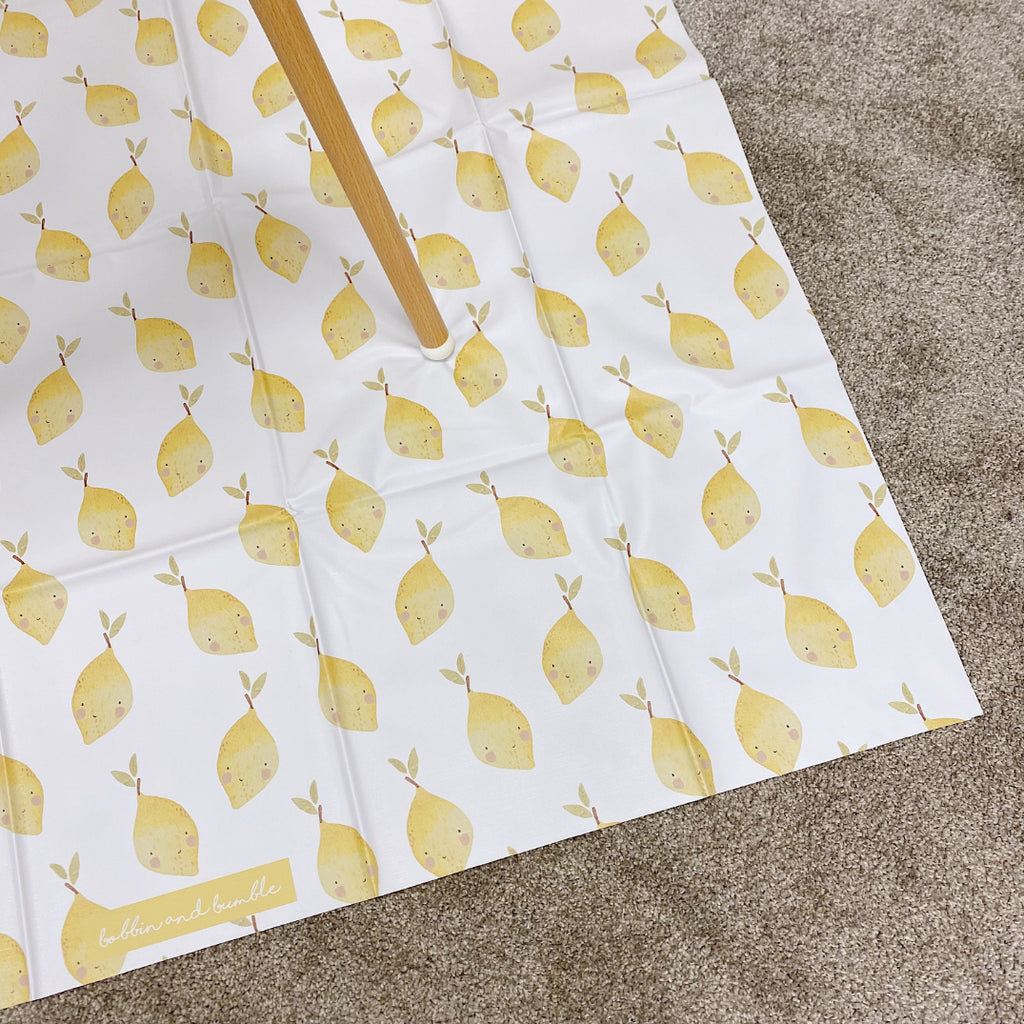 Splash Mat -  Lemon Print | Bobbin and Bumble.