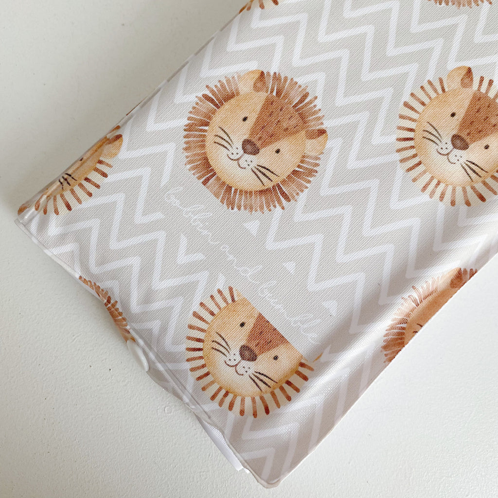 Folding Baby Changing Mat - Leo Lion Print | Bobbin and Bumble.