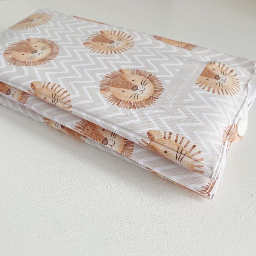 Folding Baby Changing Mat - Leo Lion Print | Bobbin and Bumble.