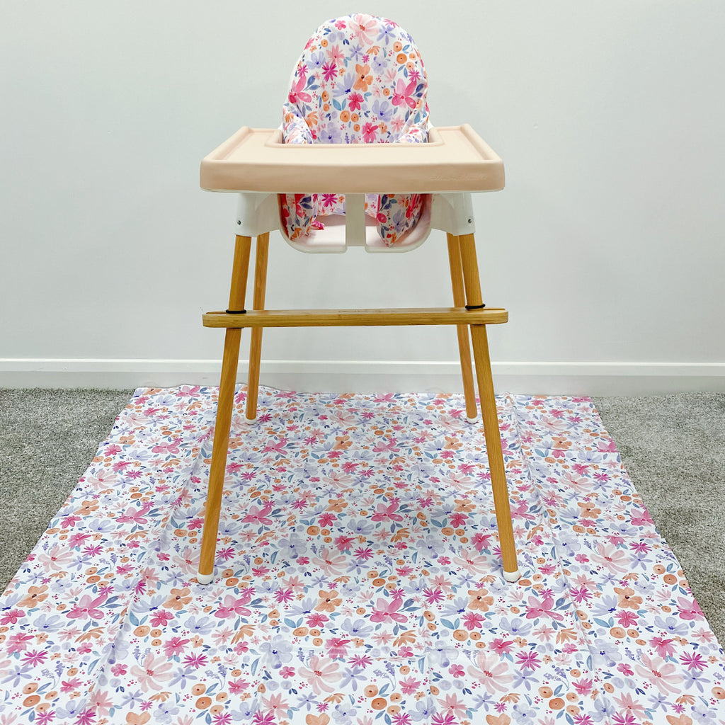 IKEA Highchair Cushion Cover - Magenta Floral Print | Bobbin and Bumble.