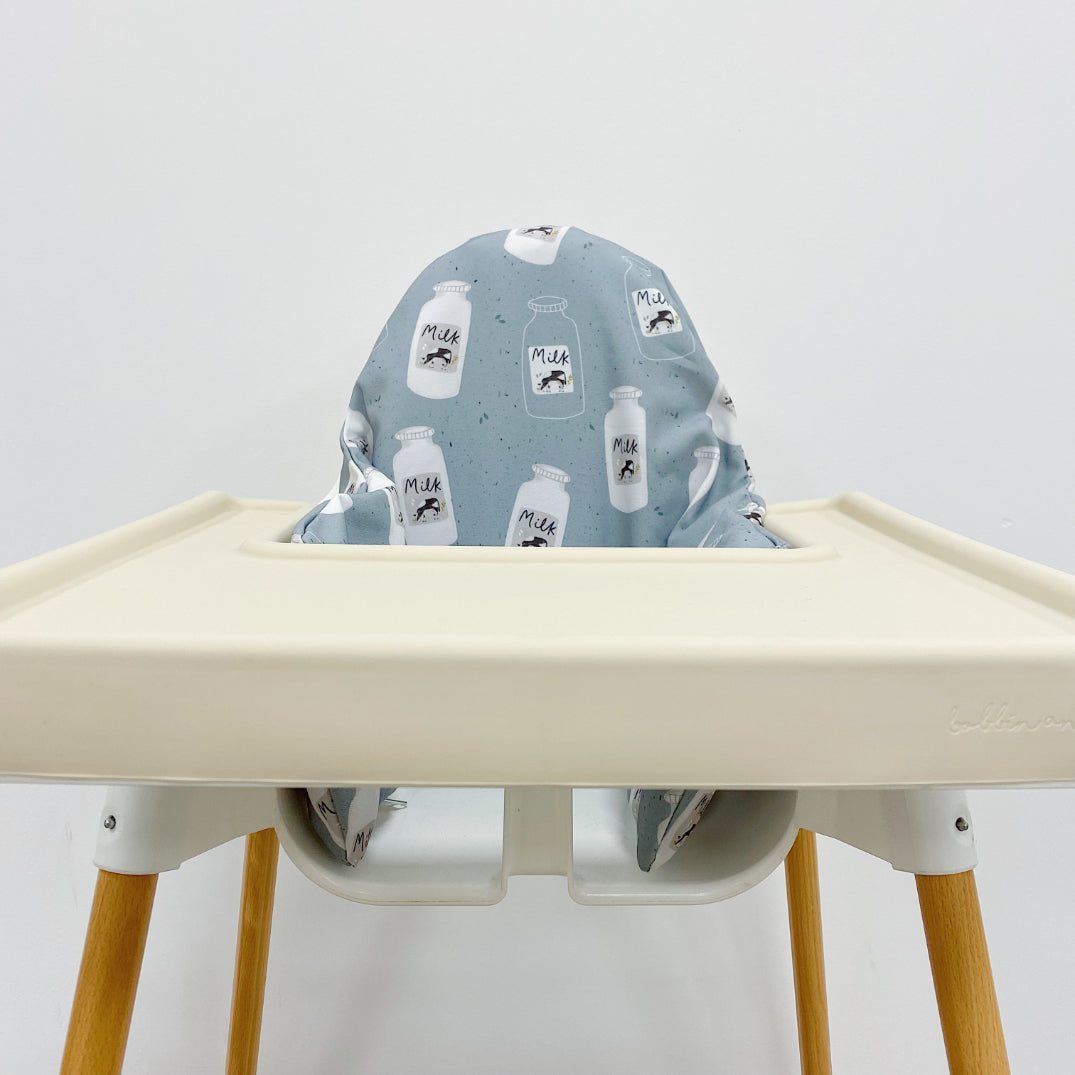 IKEA Highchair Cushion Cover Milk Cow Print Bobbin and Bumble