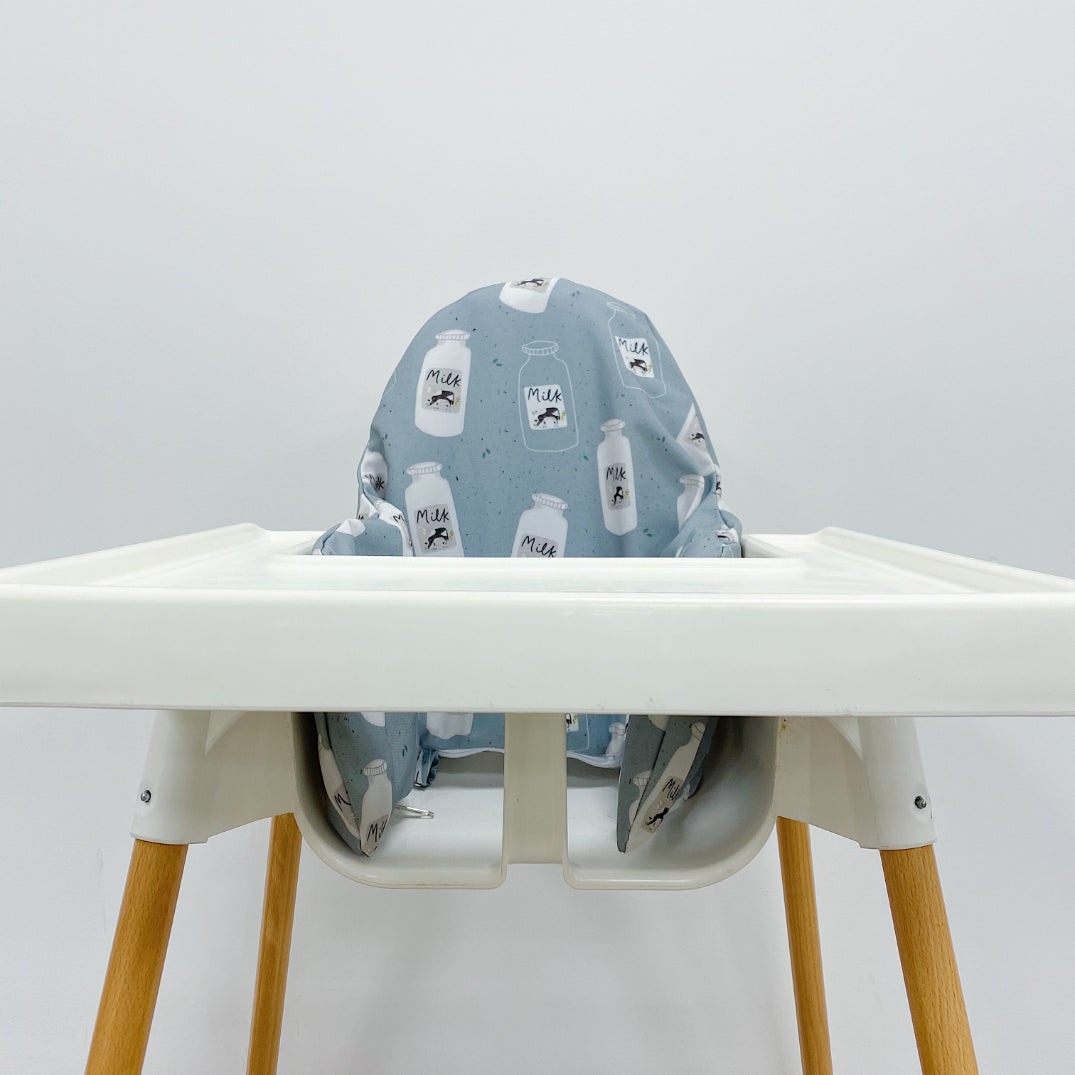 IKEA Highchair Cushion Cover Milk Cow Print Bobbin and Bumble