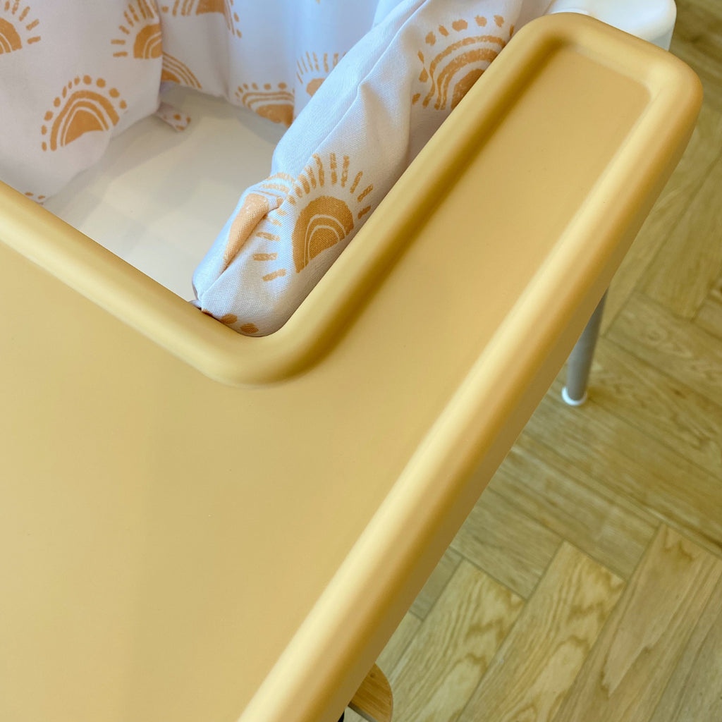 Full-wrap placemat for the IKEA Antilop High chair - Mustard Yellow | Bobbin and Bumble.