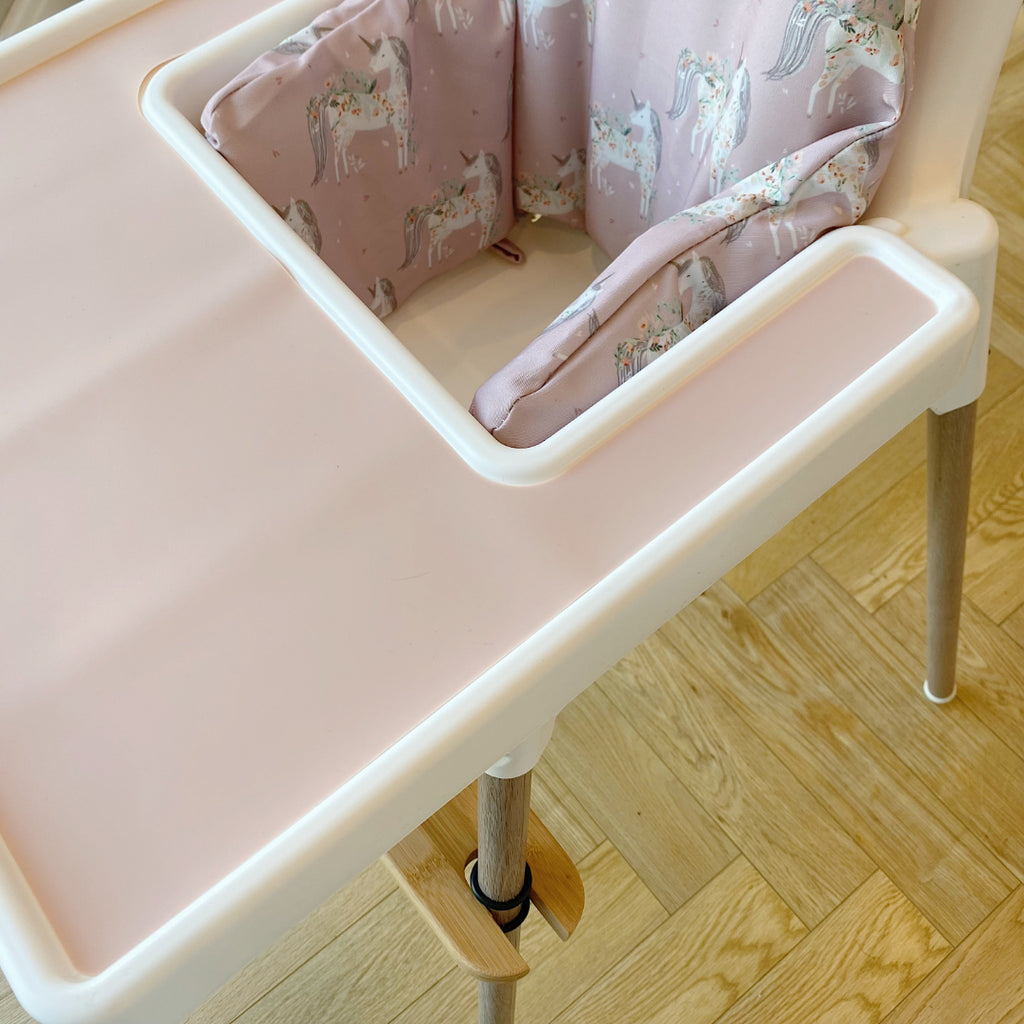 IKEA Antilop High chair Silicone Tray Placemat Insert - Light Pink | Bobbin and Bumble.