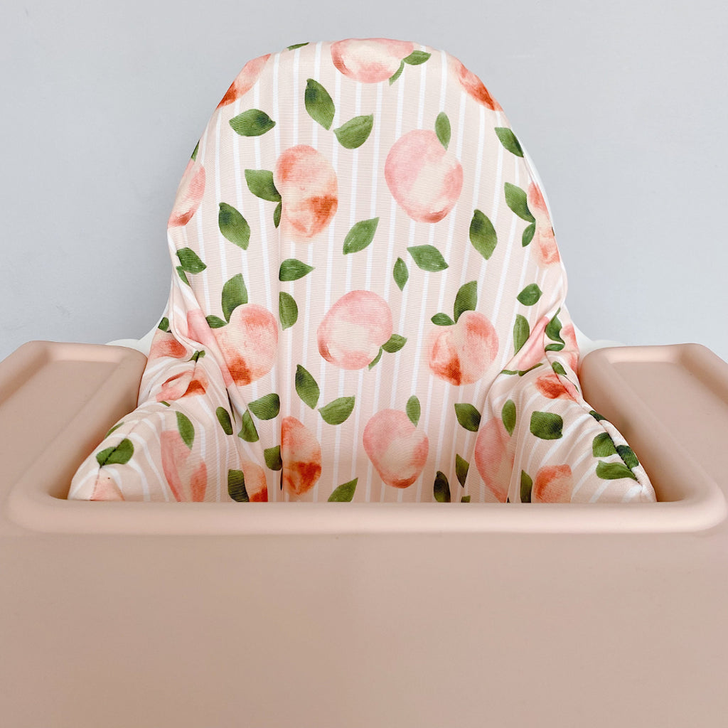IKEA High Chair waterproof Cover - Peach Print | Bobbin and Bumble.
