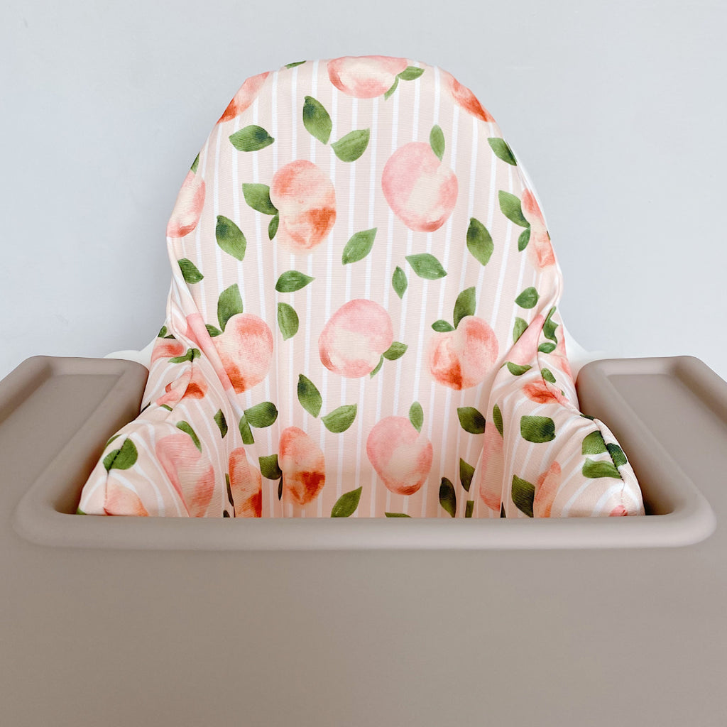 IKEA High Chair waterproof Cover - Peach Print | Bobbin and Bumble.