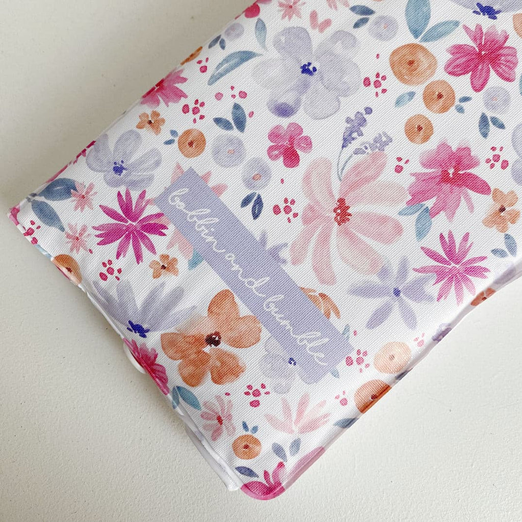 Folding Baby Changing Mat - Magenta Pink Floral Print | Bobbin and Bumble.