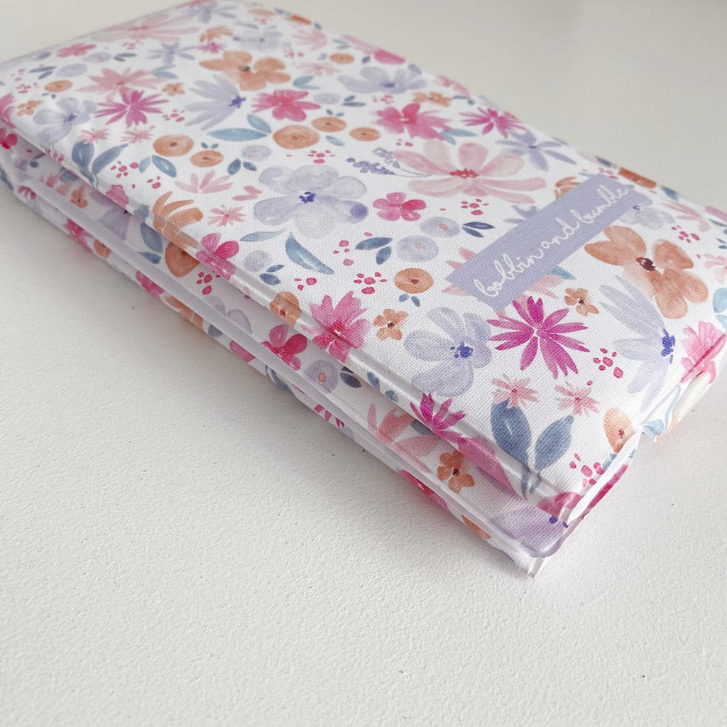 Folding Baby Changing Mat - Magenta Pink Floral Print | Bobbin and Bumble.