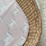 Basket Changing Mat - Pink Unicorn Print | Bobbin and Bumble.