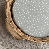 Sage Dots PVC Changing Basket Liner | Bobbin and Bumble | Bobbin and Bumble.