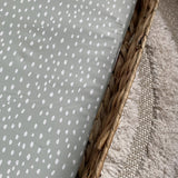 Sage Dots PVC Changing Basket Liner | Bobbin and Bumble | Bobbin and Bumble.