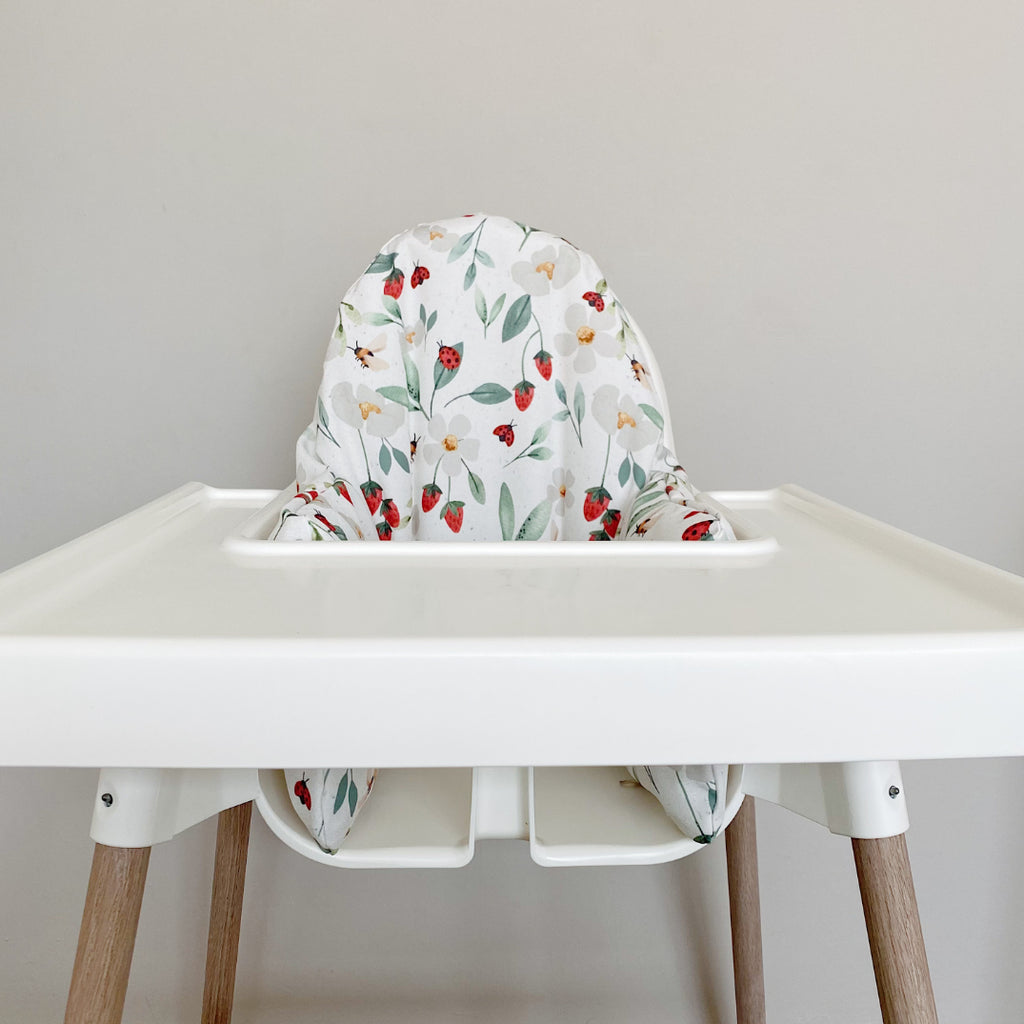 IKEA Highchair Cushion Cover - Strawberry Bramble Print | Bobbin and Bumble.