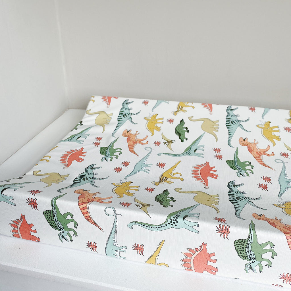 Anti-Roll Wedge Changing Mat - Dinosaur Print | Bobbin and Bumble.
